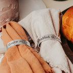 Shabbat Shalom Handcrafted Silver Napkin Rings by Salt Sparkle Shalom