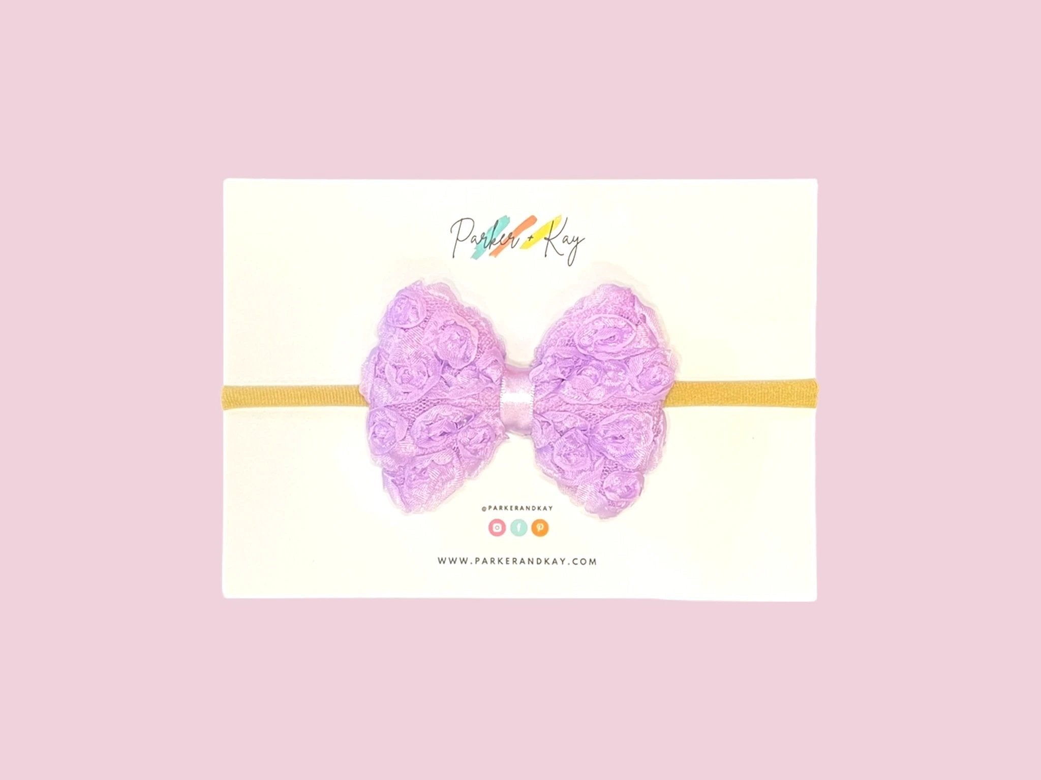 Shabby Rose Baby Headband by Parker + Kay Creative