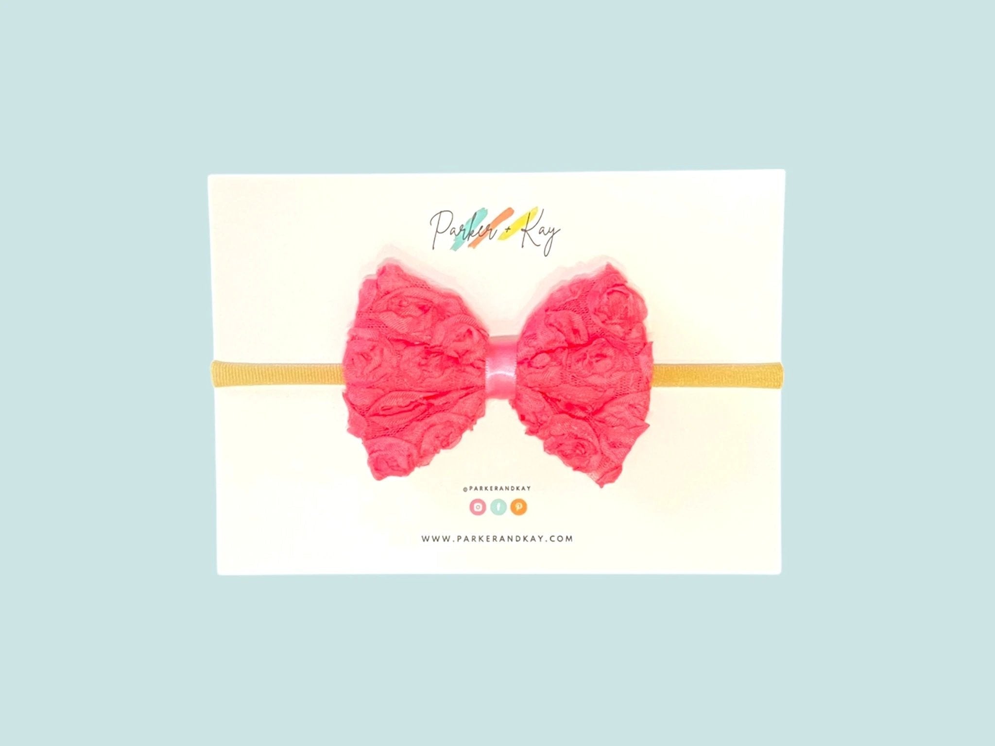Shabby Rose Baby Headband by Parker + Kay Creative