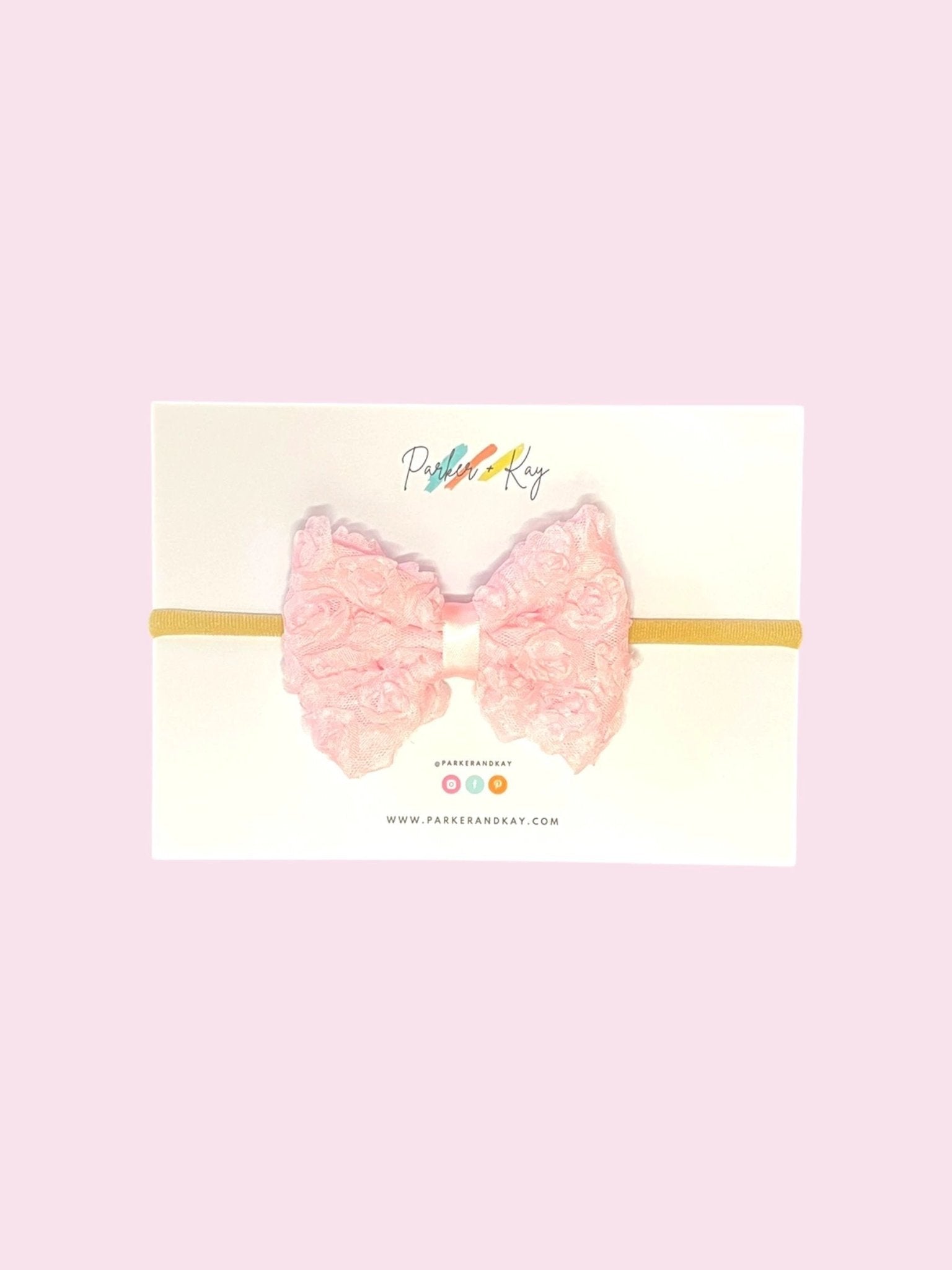 Shabby Rose Baby Headband by Parker + Kay Creative