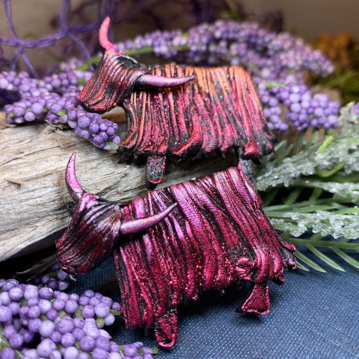 Shaggy Highland Cow Brooch - Handmade in Scotland Brooch La Vie Bien Shaggy Highland Cow Brooch - Handmade in Scotland
