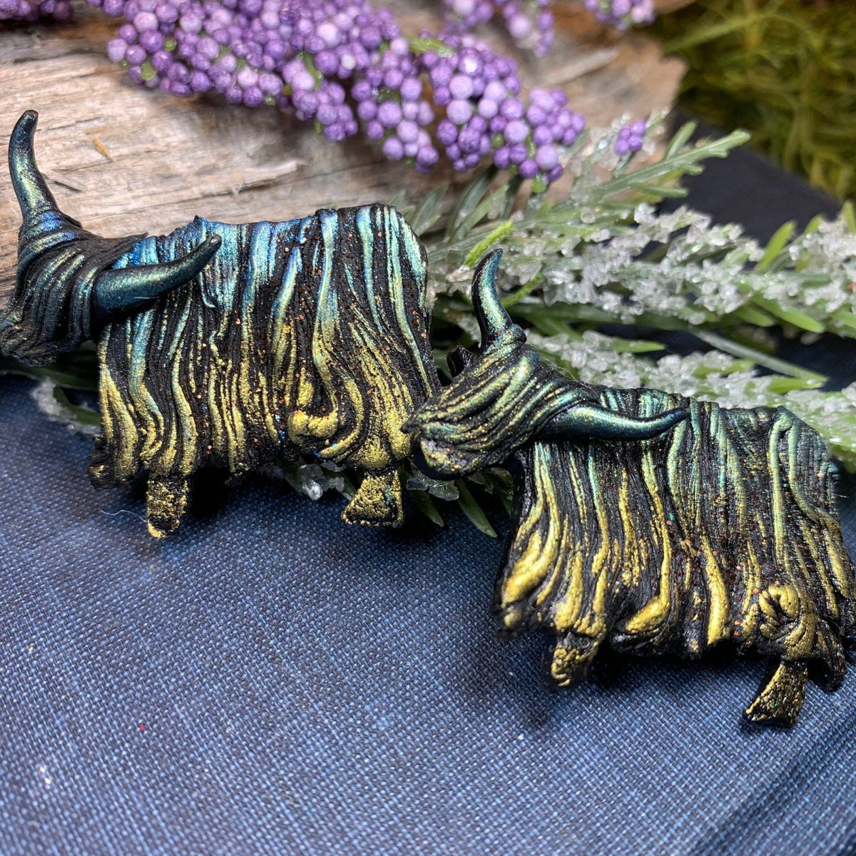 Shaggy Highland Cow Brooch - Handmade in Scotland Brooch La Vie Bien Shaggy Highland Cow Brooch - Handmade in Scotland