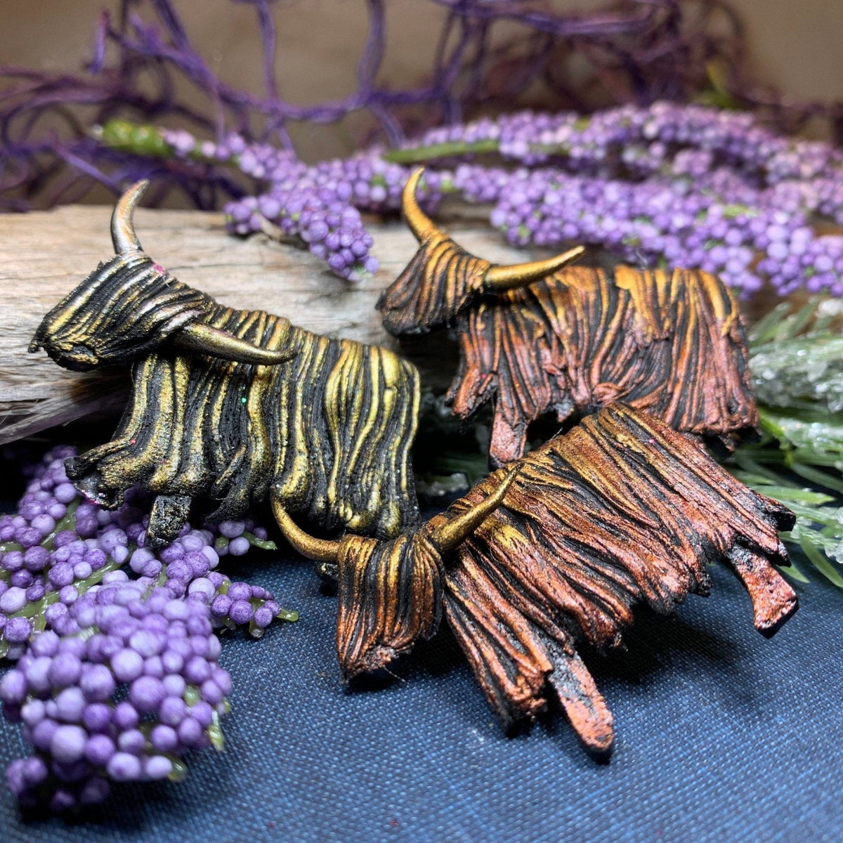 Shaggy Highland Cow Brooch - Handmade in Scotland Brooch La Vie Bien Shaggy Highland Cow Brooch - Handmade in Scotland