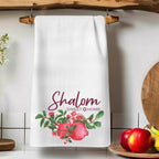 Shalom Sweet Home Pomegranate Rosh Hashana Dish Towel by Salt Sparkle Shalom