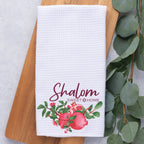 Shalom Sweet Home Pomegranate Rosh Hashana Dish Towel by Salt Sparkle Shalom