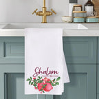 Shalom Sweet Home Pomegranate Rosh Hashana Dish Towel by Salt Sparkle Shalom