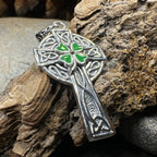 Shamrock Fields Irish Celtic Cross Necklace in Sterling Silver Pendant La Vie Bien Shamrock Fields Irish Celtic Cross Necklace in Sterling Silver