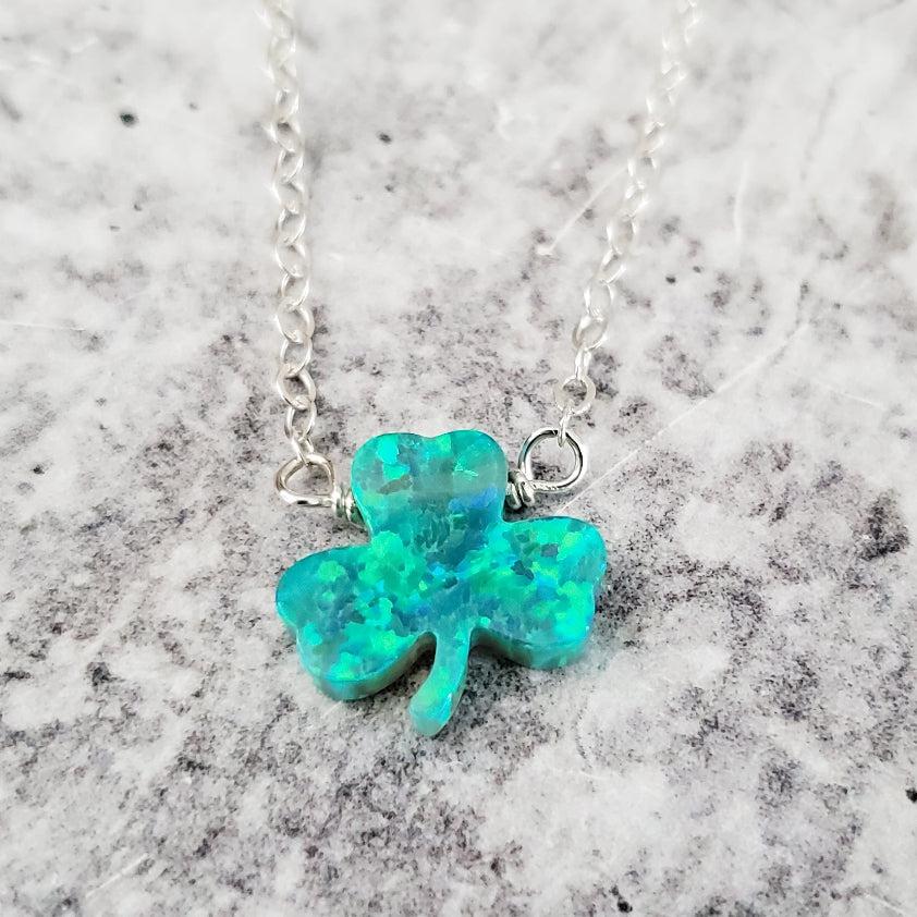 Shamrock Good Luck Charm Necklace Charm Necklaces La Vie Bien Shamrock Good Luck Charm Necklace