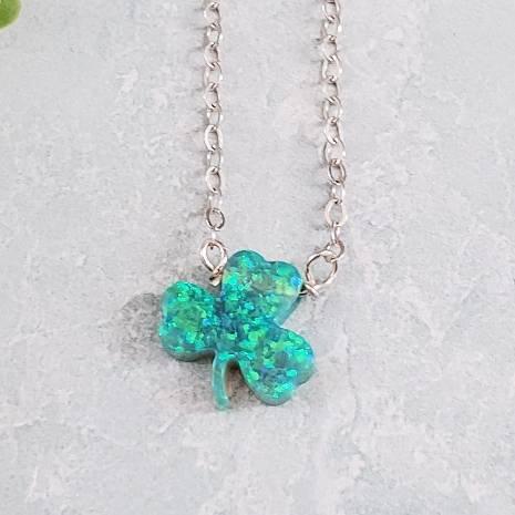 Shamrock Good Luck Charm Necklace Charm Necklaces La Vie Bien Shamrock Good Luck Charm Necklace