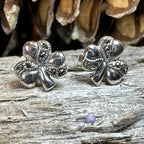 Shamrock Marcasite Earrings Post Earrings La Vie Bien Shamrock Marcasite Earrings