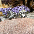 Shamrock Marcasite Earrings Post Earrings La Vie Bien Shamrock Marcasite Earrings