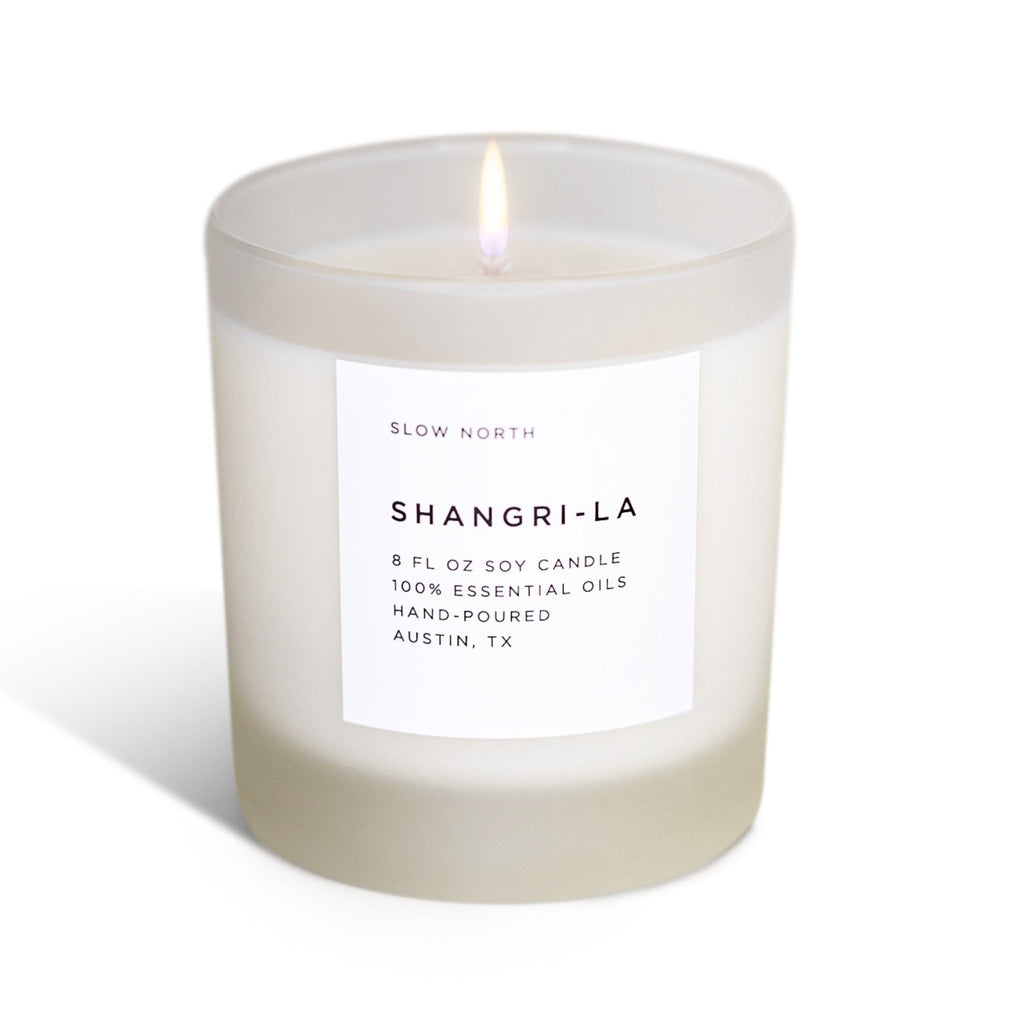 Shangri - La - Signature Candle (Eucalyptus + Lavender + Lemongrass) Frosted Candles La Vie Bien Shangri - La - Signature Candle (Eucalyptus + Lavender + Lemongrass)
