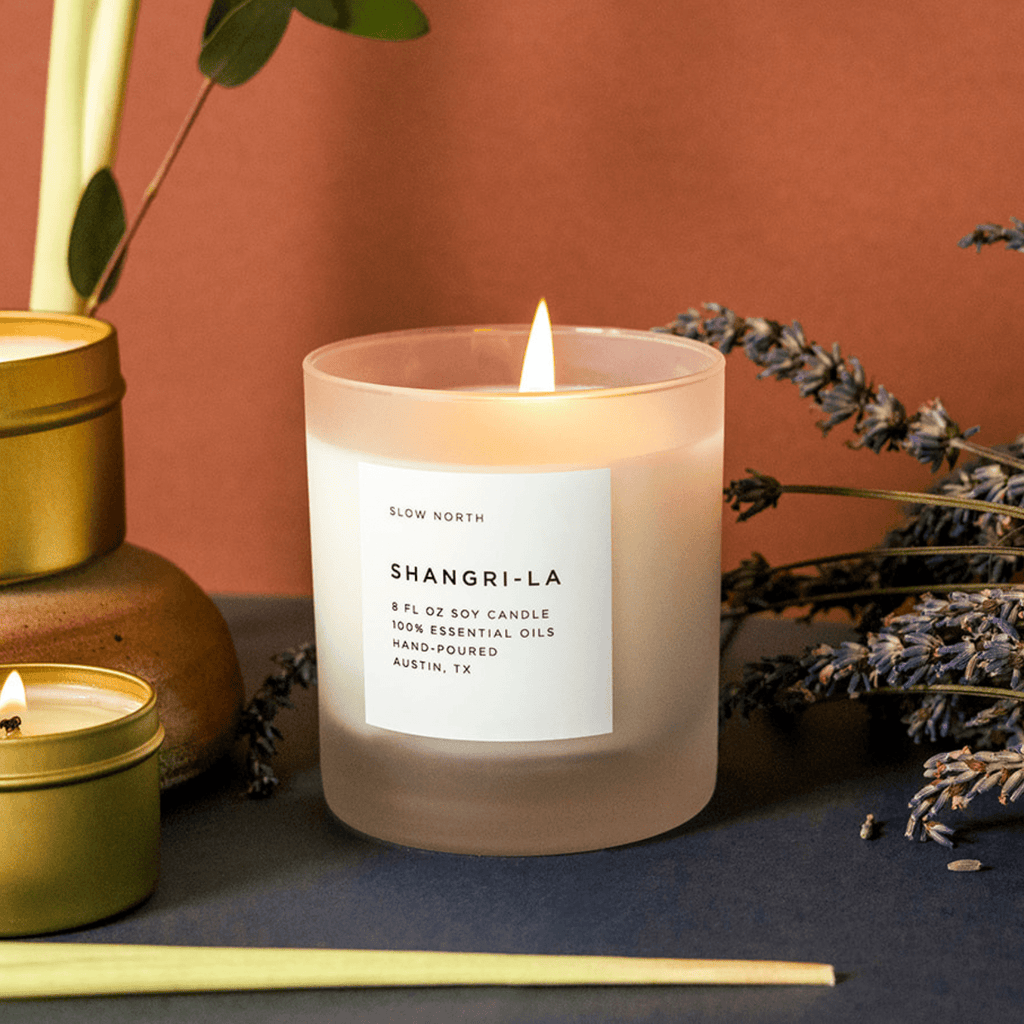 Shangri - La - Signature Candle (Eucalyptus + Lavender + Lemongrass) Frosted Candles La Vie Bien Shangri - La - Signature Candle (Eucalyptus + Lavender + Lemongrass)