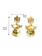 Shankh & Chakra Diya with Peacock La Vie Bien Shankh & Chakra Diya with Peacock