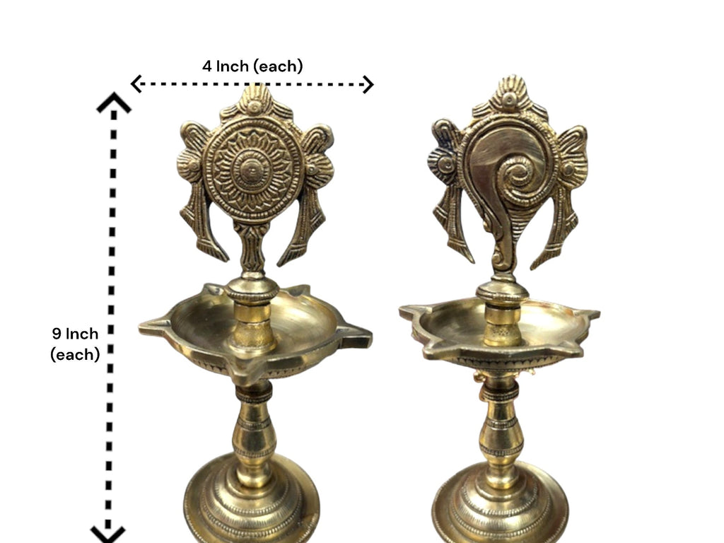 Shankh & Chakra Samai Diyas & Samai La Vie Bien Shankh & Chakra Samai