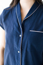 Shawl Collar Boyfriend Shirt PAJAMAS La Vie Bien Shawl Collar Boyfriend Shirt