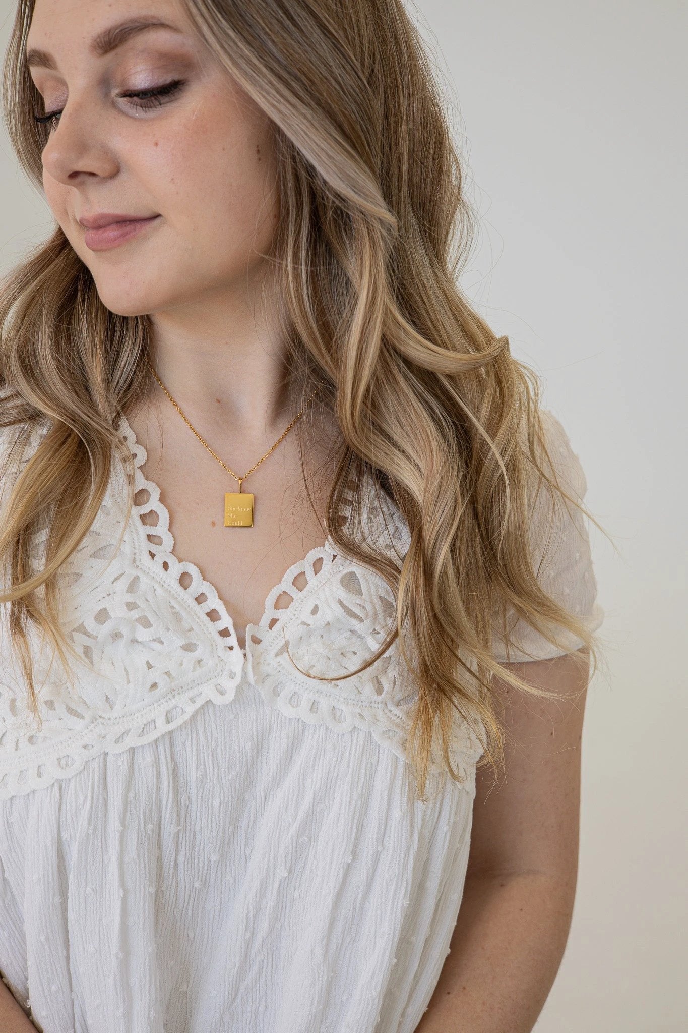 "She Knew She Could" Necklace by Rose & Clay