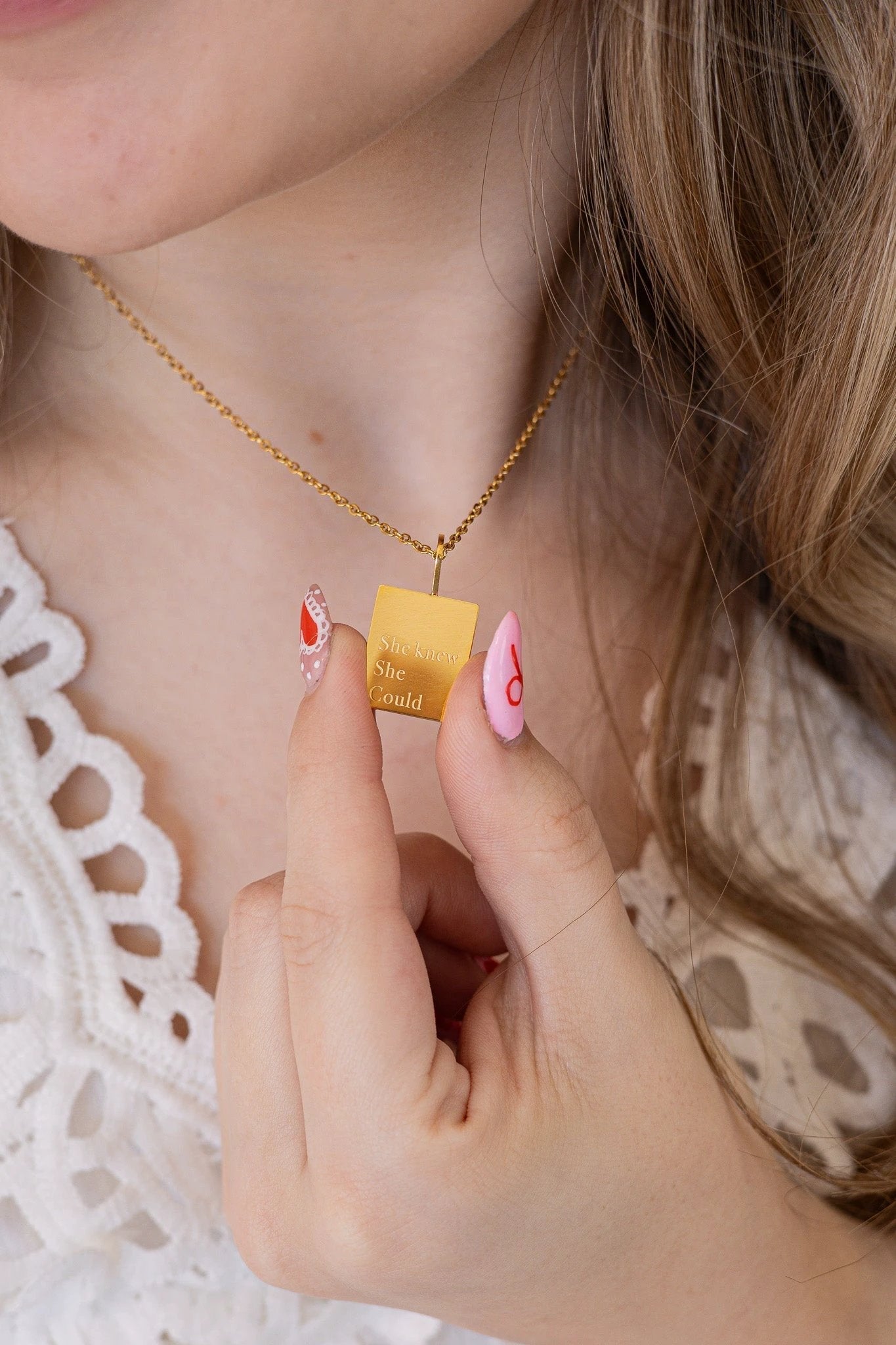 "She Knew She Could" Necklace by Rose & Clay