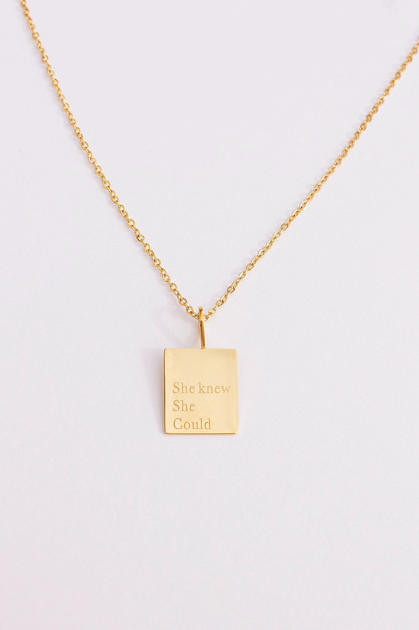 "She Knew She Could" Necklace by Rose & Clay
