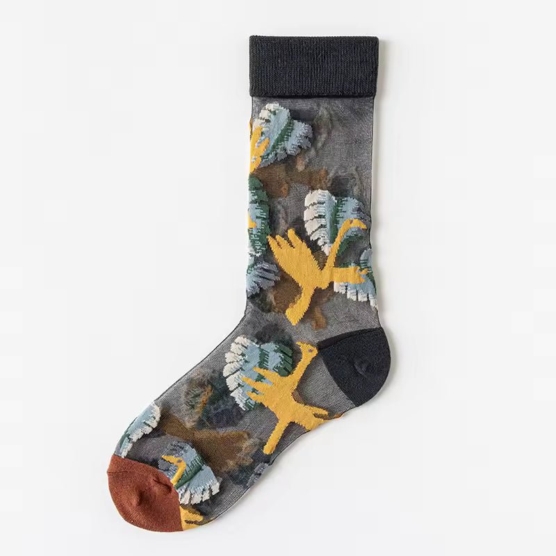 Sheer Plant Lover Socks in 5 Nature-Inspired Styles [Fits Size 5-9] Women's Socks La Vie Bien Sheer Plant Lover Socks in 5 Nature-Inspired Styles [Fits Size 5-9]