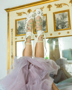 Sheer Rosettes Crew Sock by Sock Candy