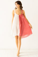 Sheer Tie Strap Babydoll in Silk Cotton Blend BABY DOLL La Vie Bien Sheer Tie Strap Babydoll in Silk Cotton Blend