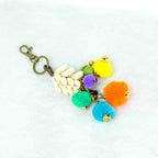 Shell Pompom Lobster Clasp Key Chain / Zipper Pull - Thailand Zipper Pulls La Vie Bien Shell Pompom Lobster Clasp Key Chain / Zipper Pull - Thailand