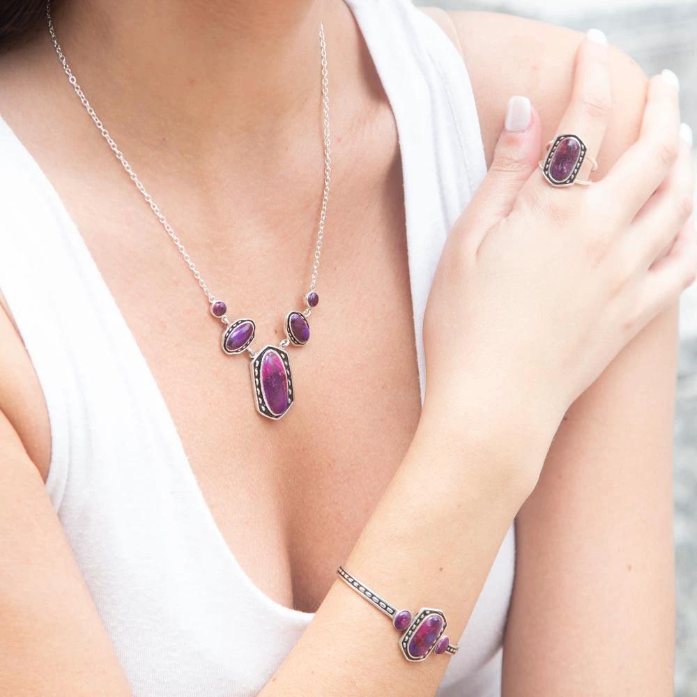 Shielded Purple Turquoise and Sterling Silver Ring by Barse Jewelry