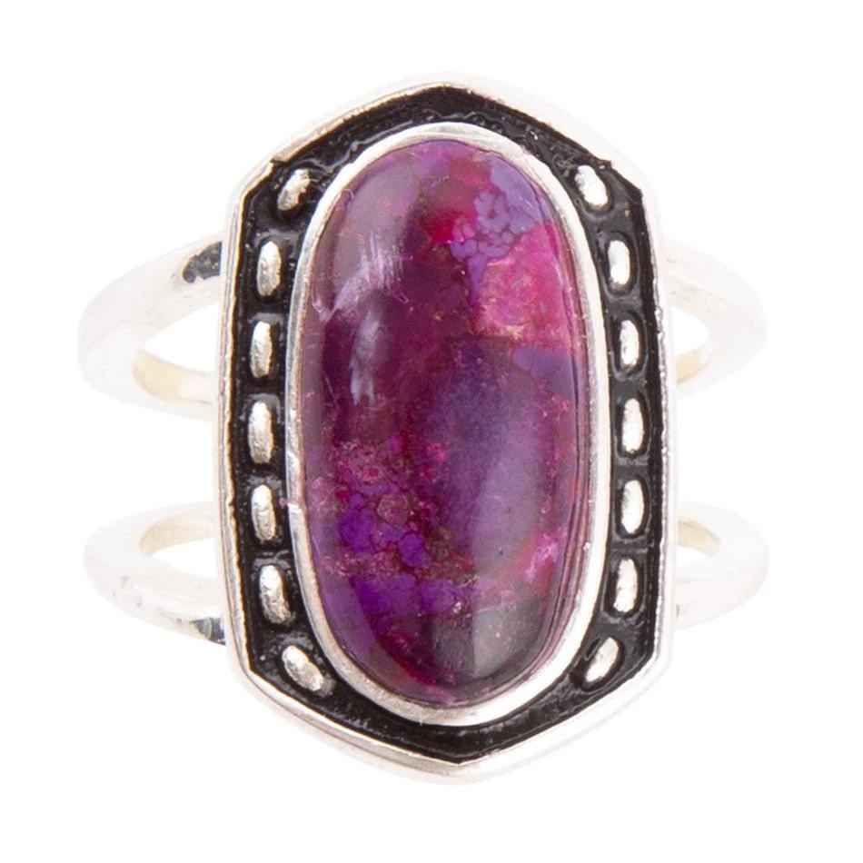 Shielded Purple Turquoise and Sterling Silver Ring by Barse Jewelry