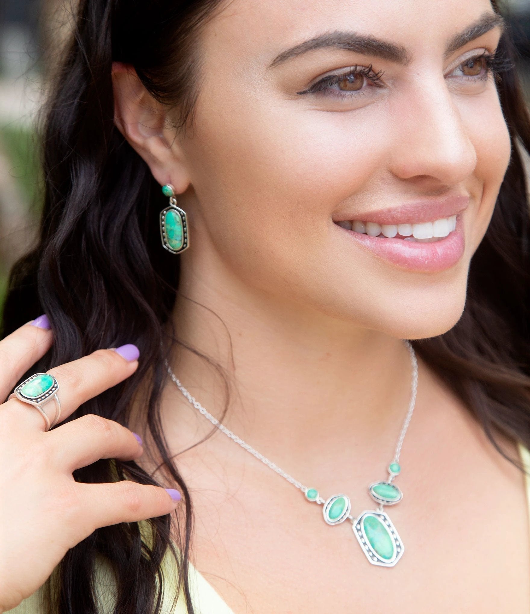Shielded Blue Turquoise and Sterling Silver Ring by Barse Jewelry