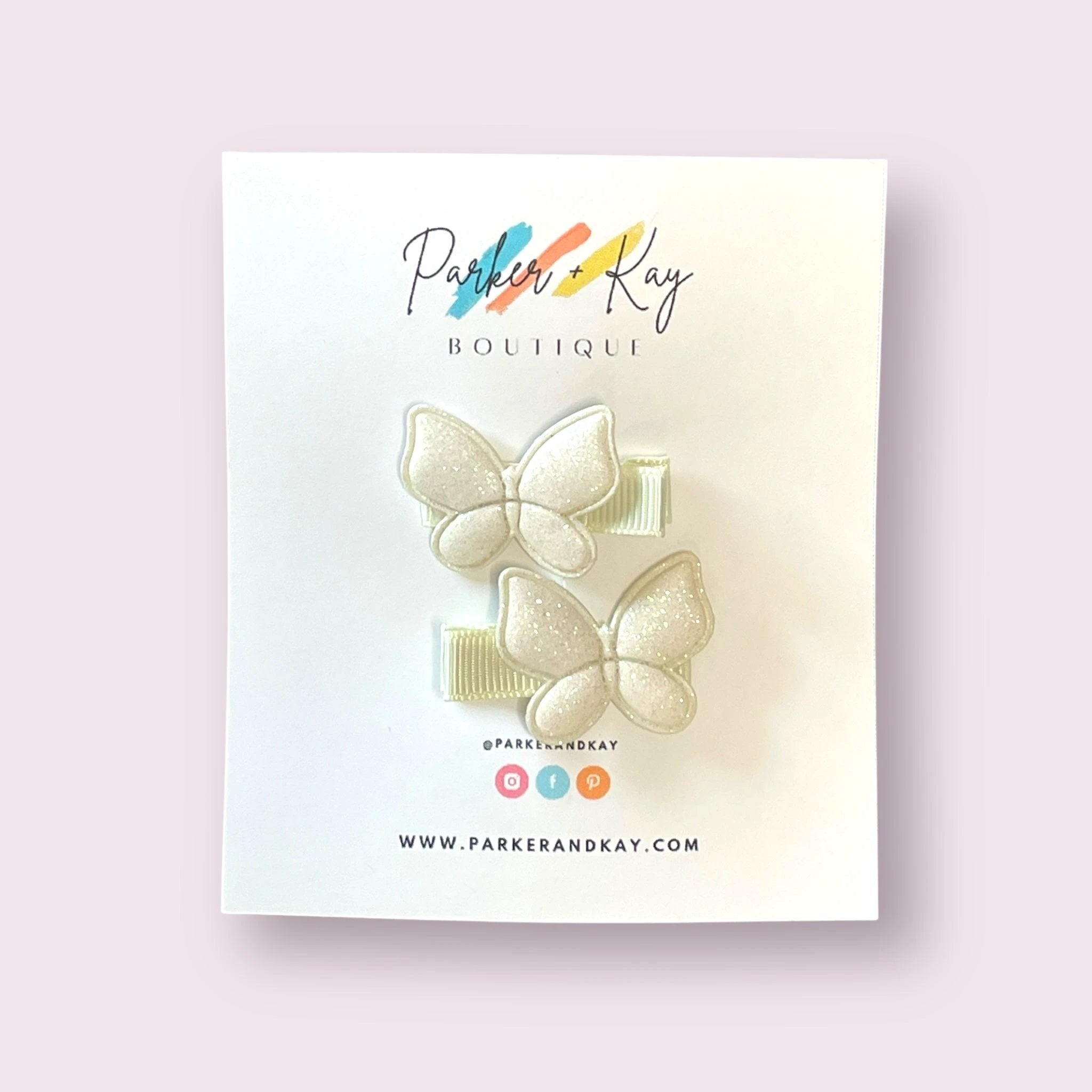 Shimmering Butterfly Hair Clips by Parker + Kay Creative
