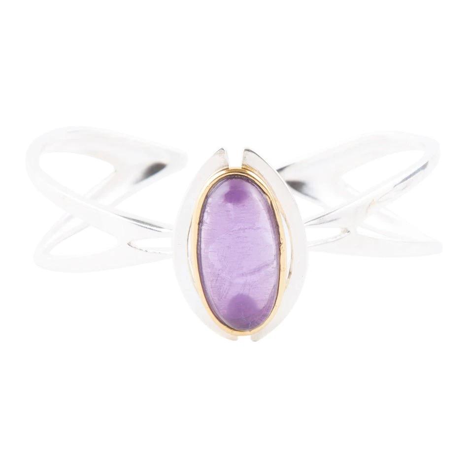 Shine Bright Amethyst Cuff Bracelet by Barse Jewelry