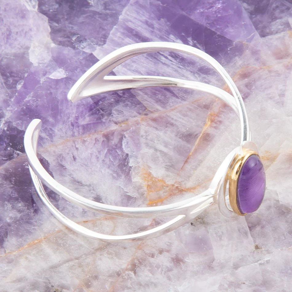 Shine Bright Amethyst Cuff Bracelet by Barse Jewelry