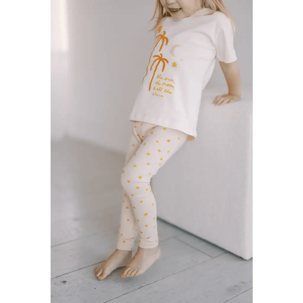 Shine Bright Star Leggings for Kids by Polished Prints