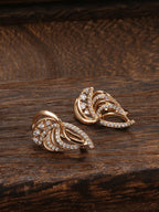 Shining Diva Gold-Polished Rose Zircon Earrings Shining Diva La Vie Bien Shining Diva Gold-Polished Rose Zircon Earrings