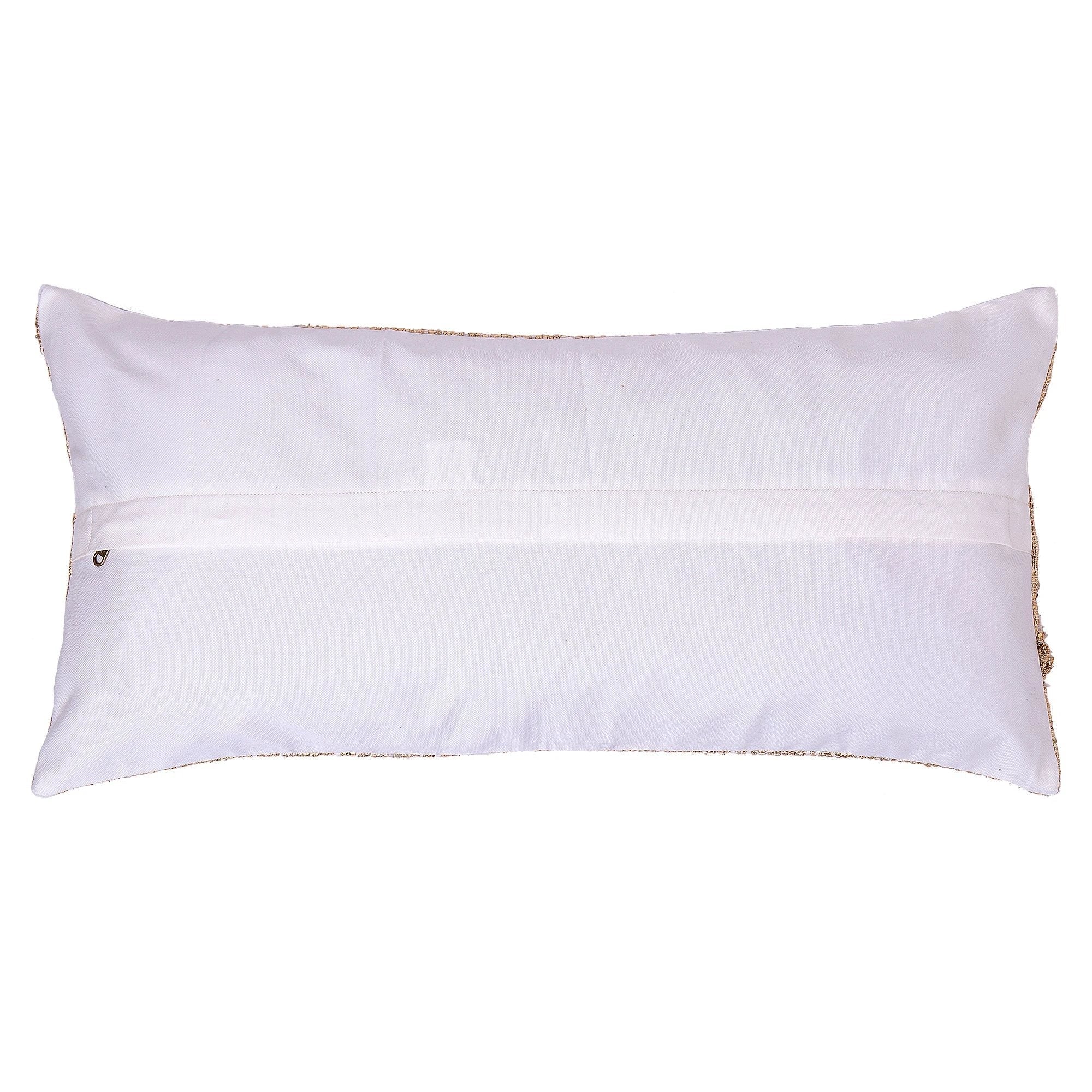 Shiny Gold Pillow Cover - Lumbar by Dekko Trading
