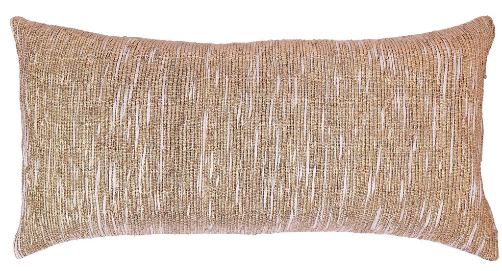 Shiny Gold Pillow Cover - Lumbar by Dekko Trading