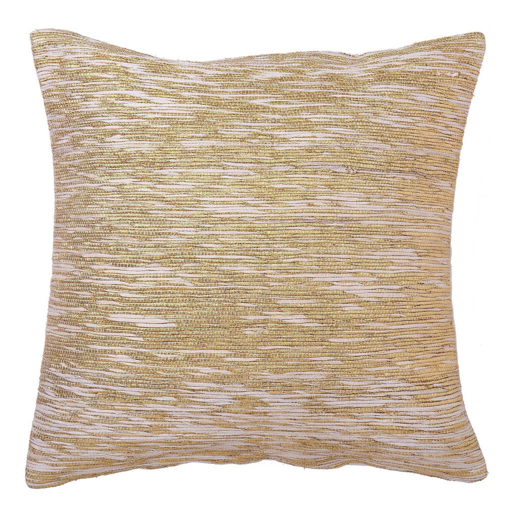Shiny Gold Pillow Cover - Square by Dekko Trading