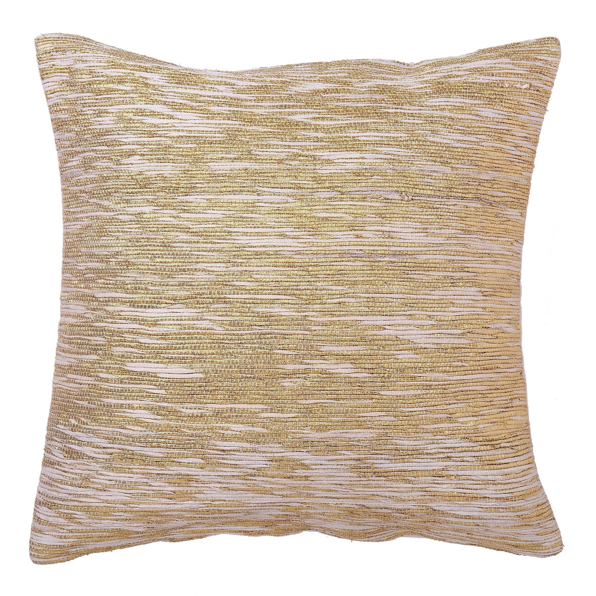 Shiny Gold Pillow Cover - Square by Dekko Trading