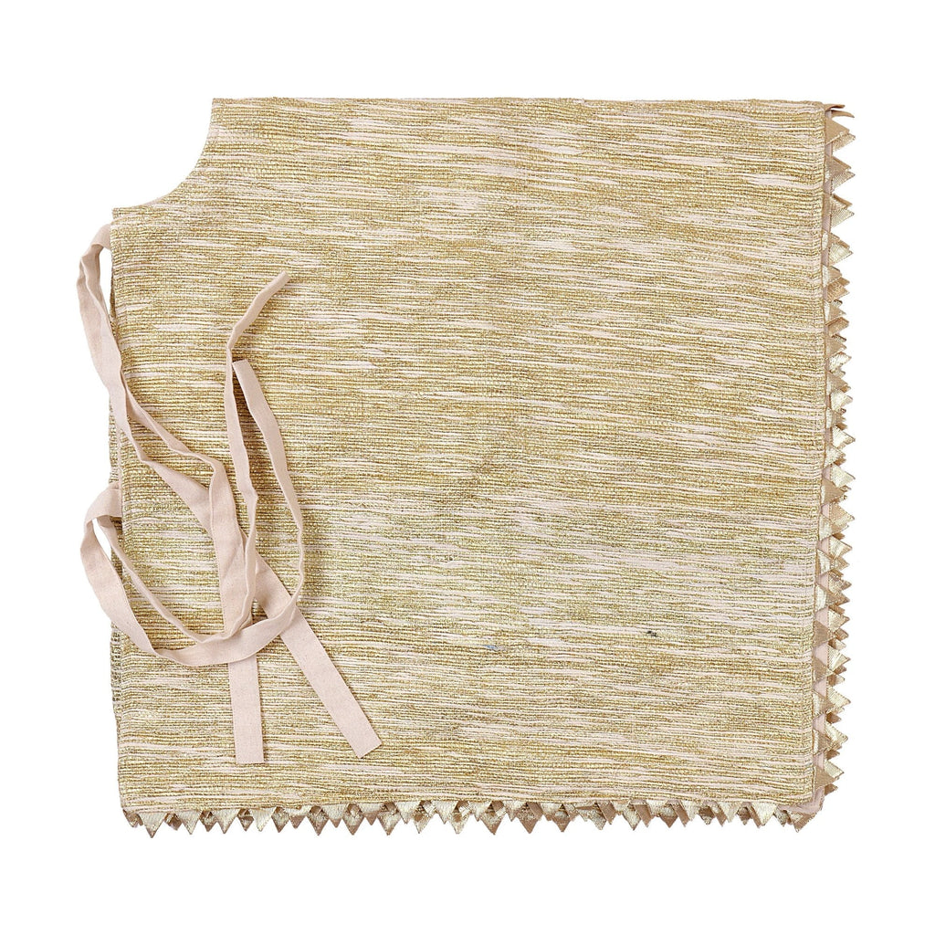 Shiny Gold Upcycled Sari Tree Skirt by Dekko Trading