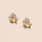Shiny Star Huggie Hoop Charms by Oh Clementine