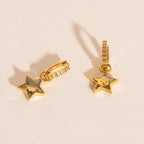 Shiny Star Huggie Hoop Charms by Oh Clementine