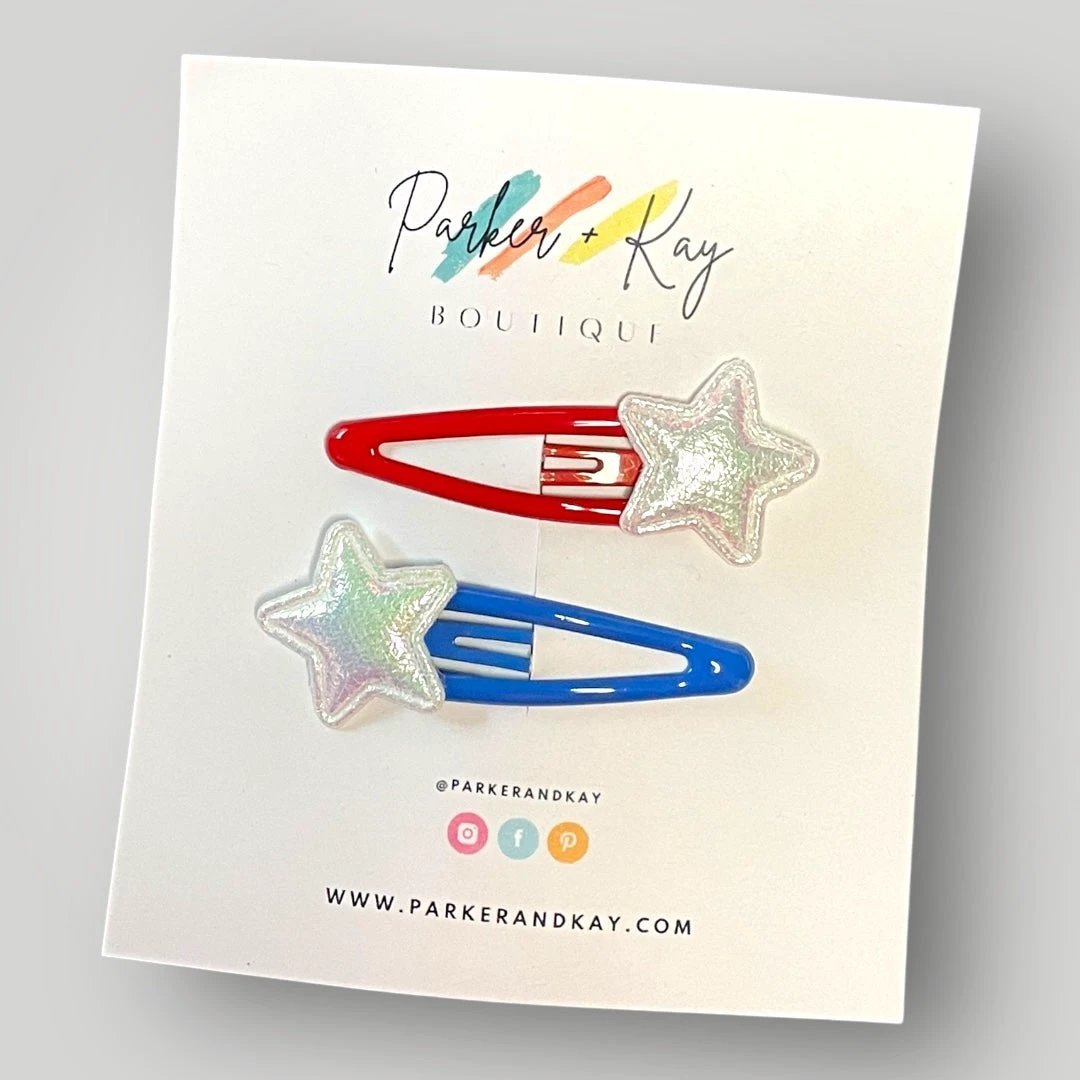 Shiny Stars Hair Clips by Parker + Kay Creative