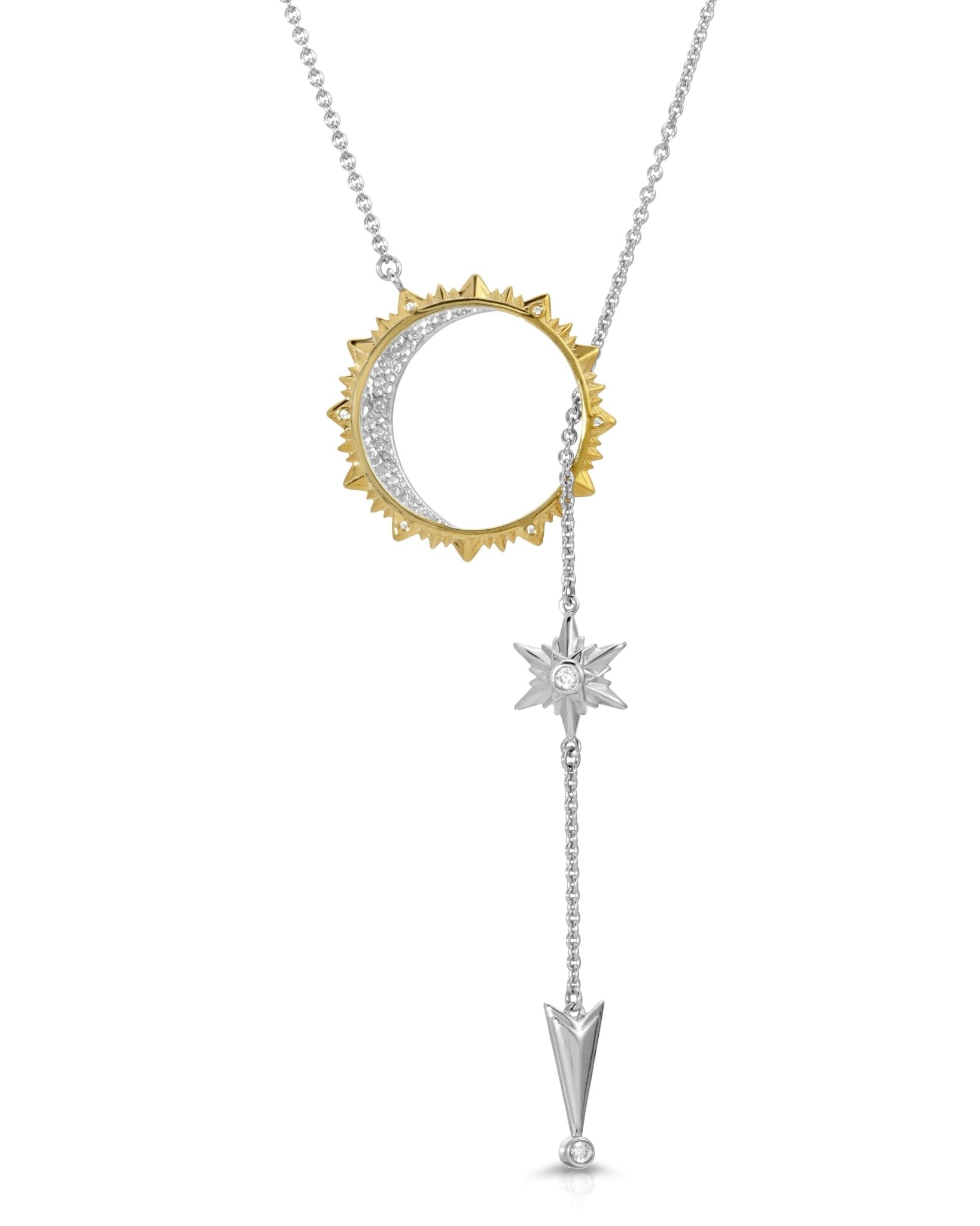 Shiny Stars: Sun, Moon & Stars Necklace Necklaces La Vie Bien Shiny Stars: Sun, Moon & Stars Necklace