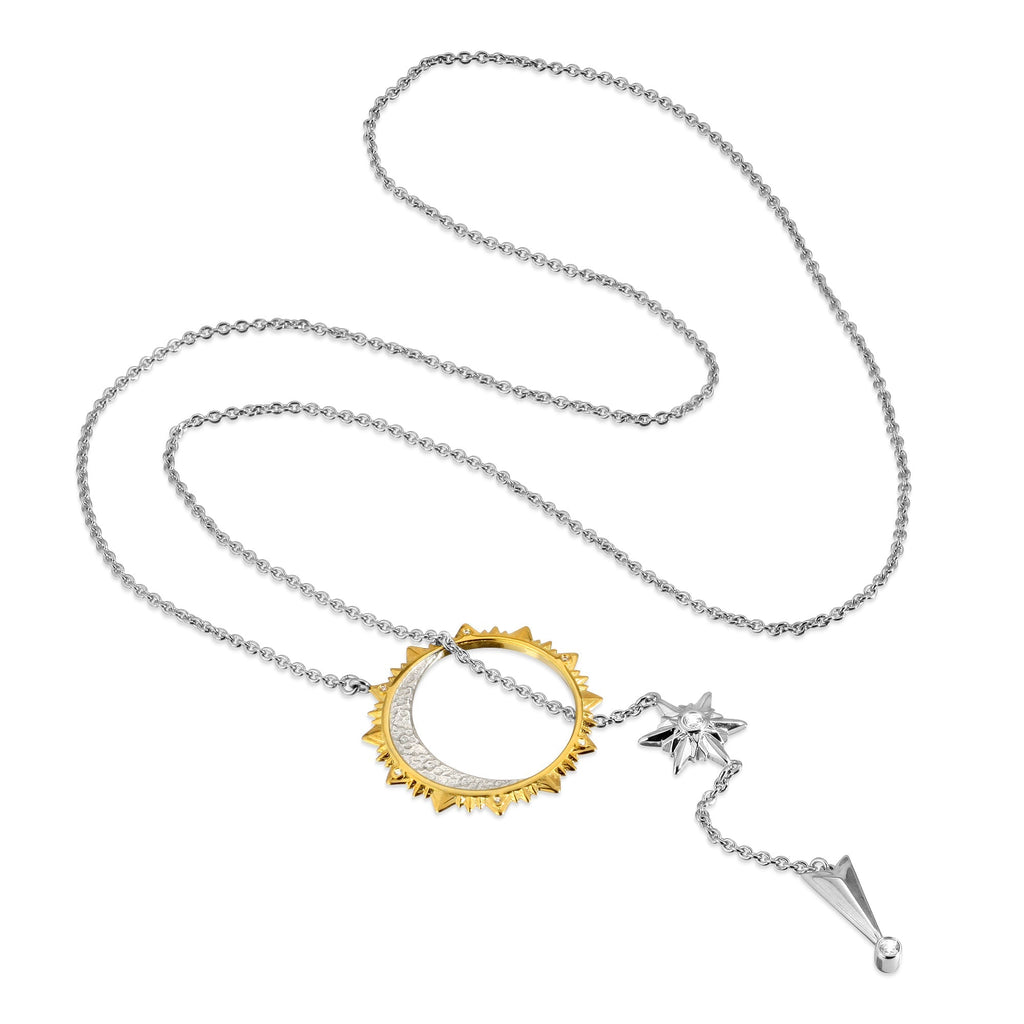 Shiny Stars: Sun, Moon & Stars Necklace Necklaces La Vie Bien Shiny Stars: Sun, Moon & Stars Necklace