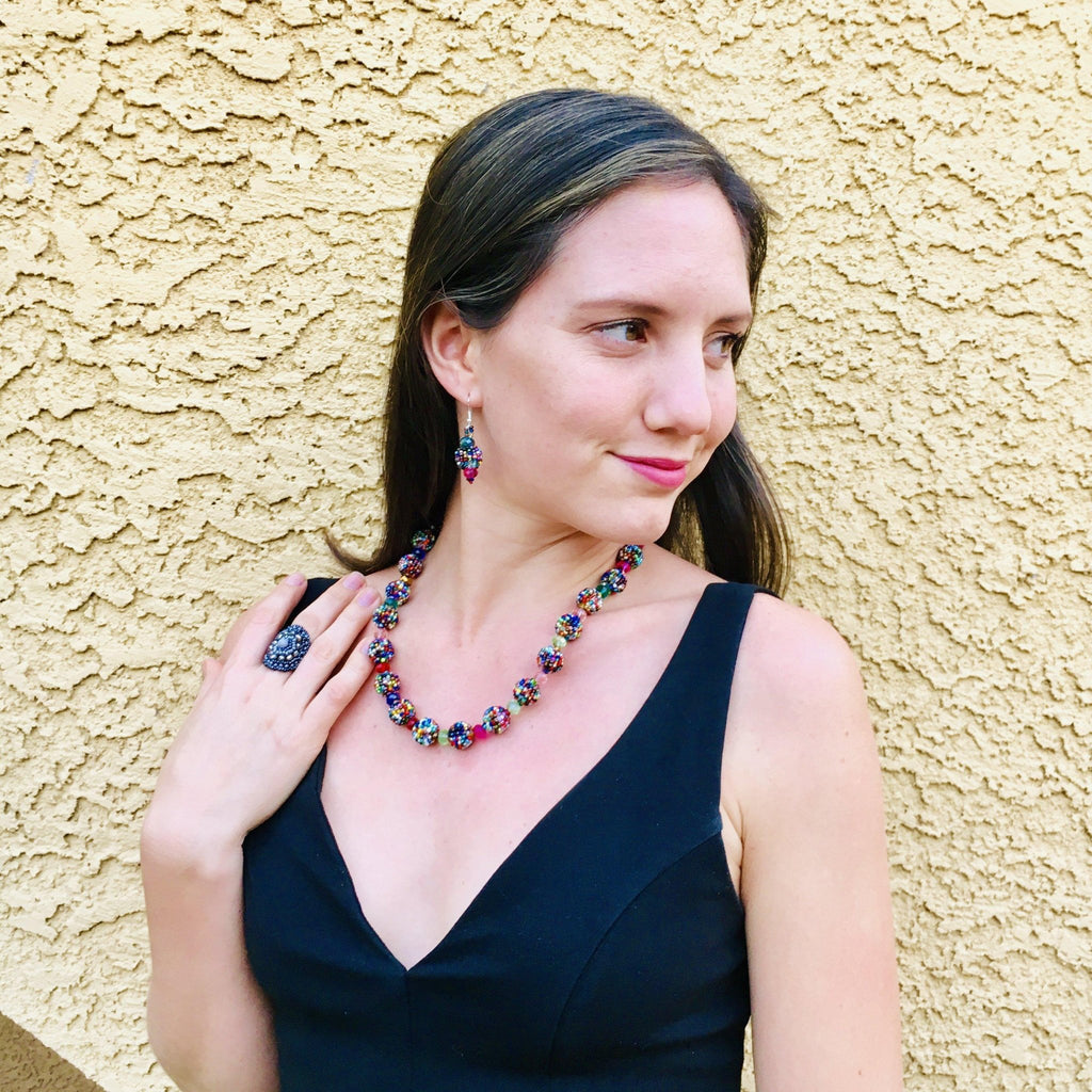 Shiva Magnetic Seed Bead Necklace - Guatemala Jewelry La Vie Bien Shiva Magnetic Seed Bead Necklace - Guatemala