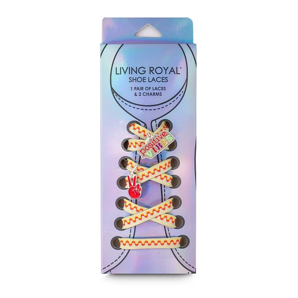 Shoelaces w/ Positivity Charms Set | Stylish Shoestrings & Charms Set by The Bullish Store