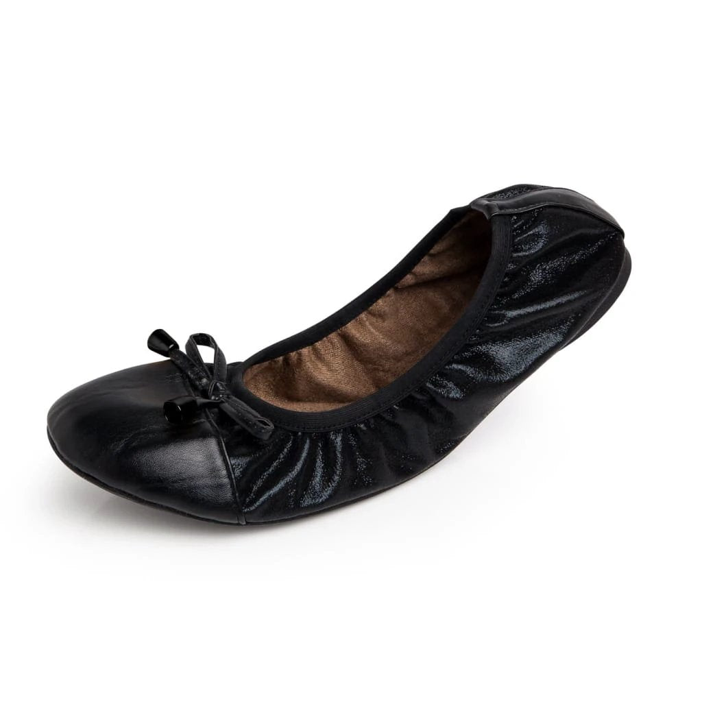 Premium Black Flats by Talaria Flats