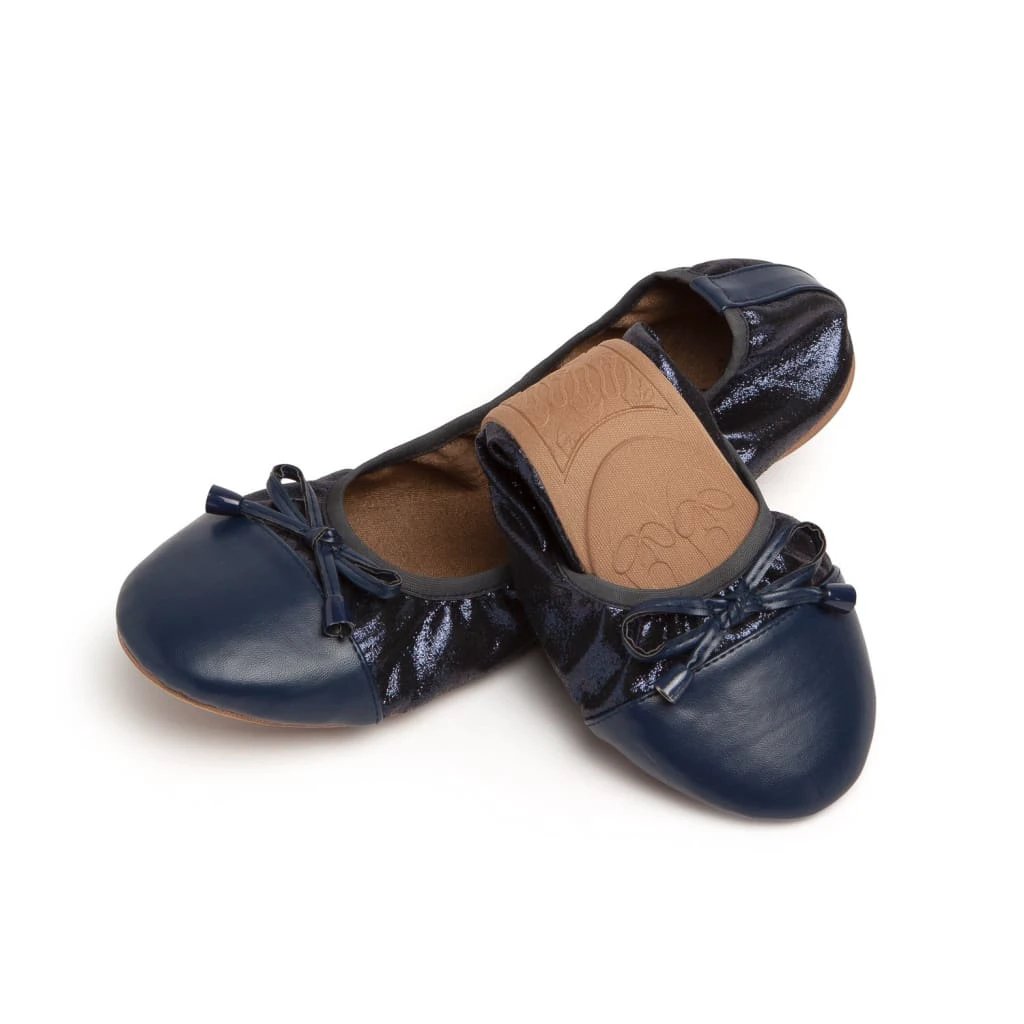 Premium Navy Blue Flats by Talaria Flats