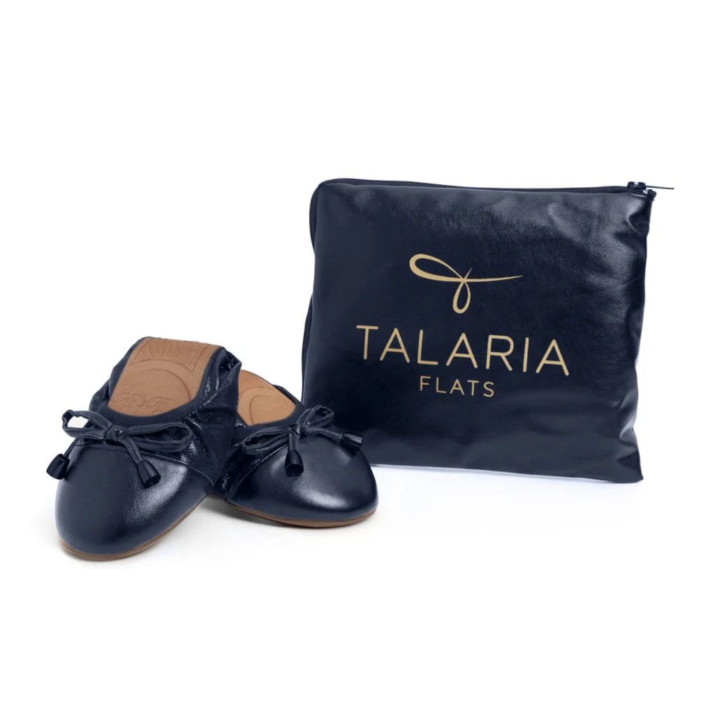 Premium Navy Blue Flats by Talaria Flats